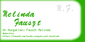 melinda fauszt business card